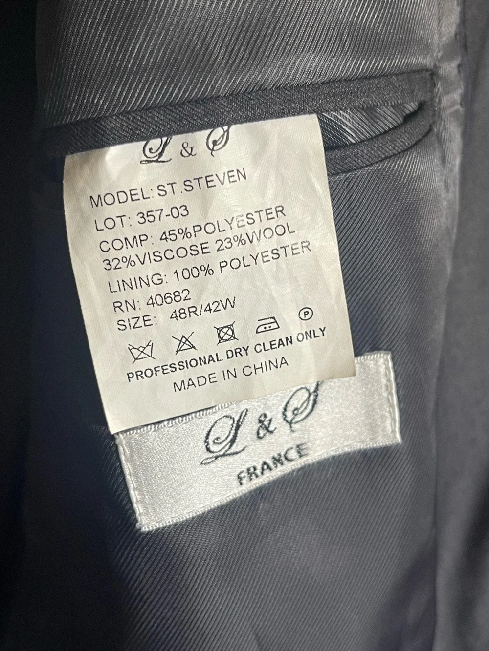 Men's Black Single-Button Notch Lapel Blazer